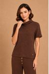 Blusa heritage gola alta CAFE